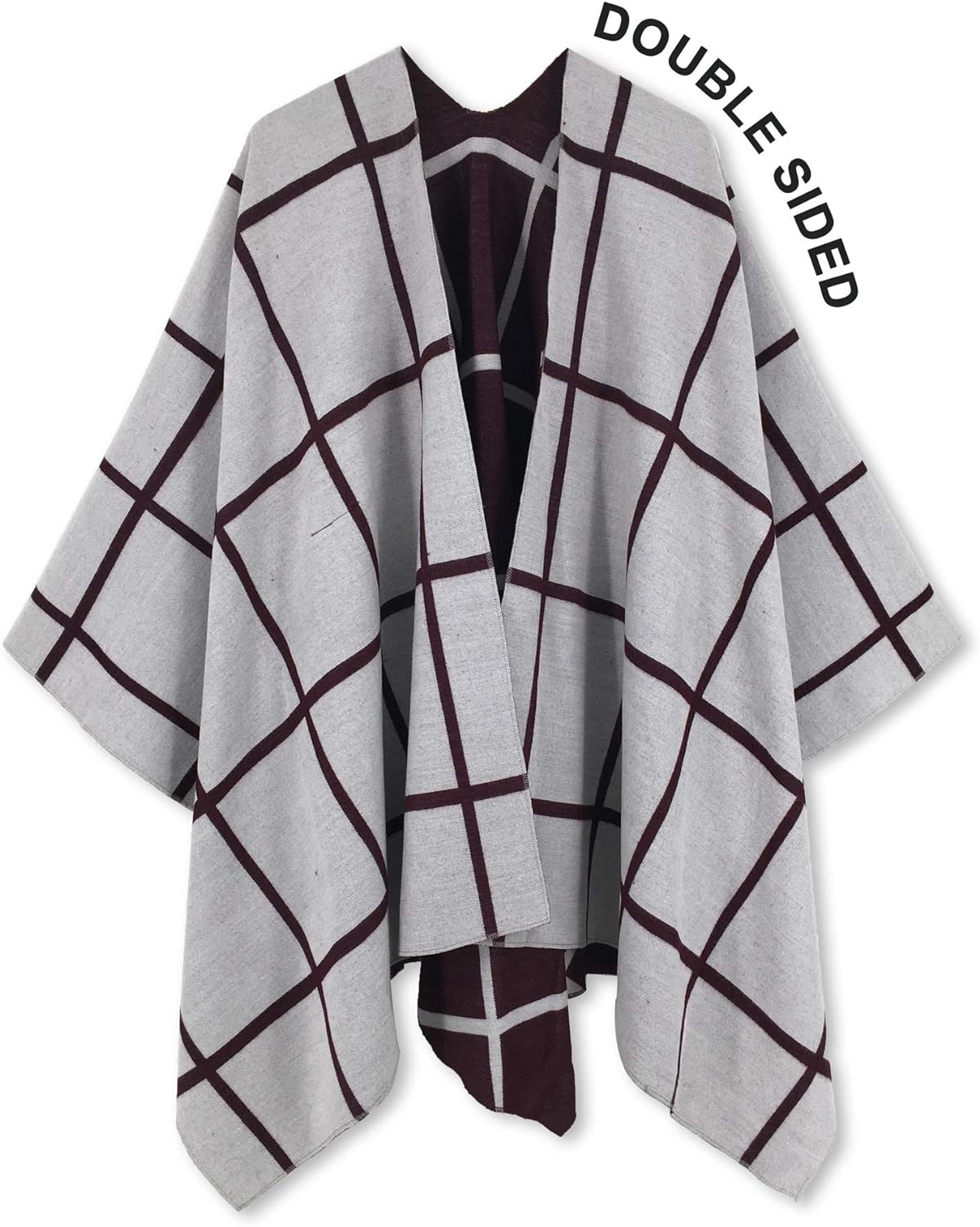 Women's Shawl Wrap Poncho Ruana Cape Open Front Cardigan Shawls for Fall Winter