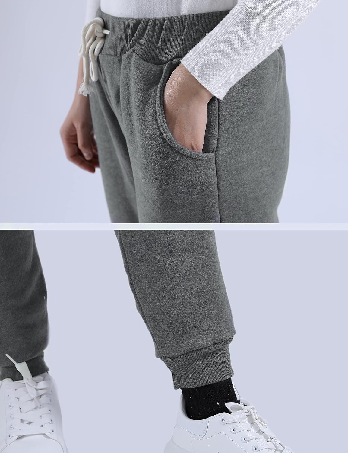 Women's Winter Warm Athletic Sweatpants Sherpa Lined Joggers Fleece Pants