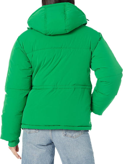 Women's Short Waisted Puffer Jacket (Available in Plus Size)