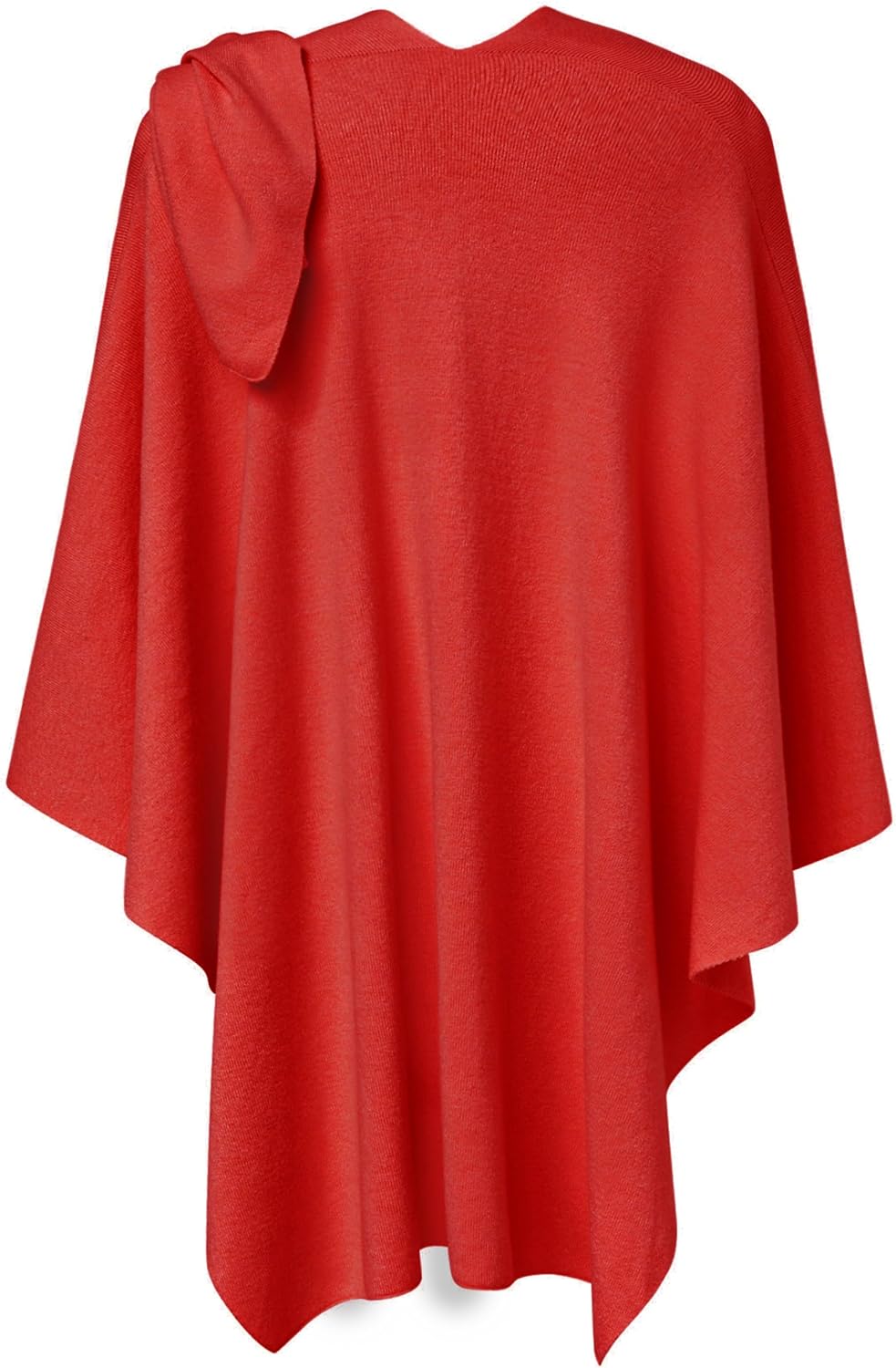 Womens Large Cross Front Poncho Sweater Wrap Topper Knitted Elegant Shawls Cape for Fall Winter