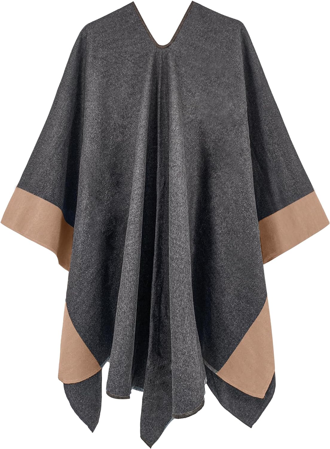 Women's Shawl Wrap Poncho Ruana Cape Open Front Cardigan Shawls for Fall Winter