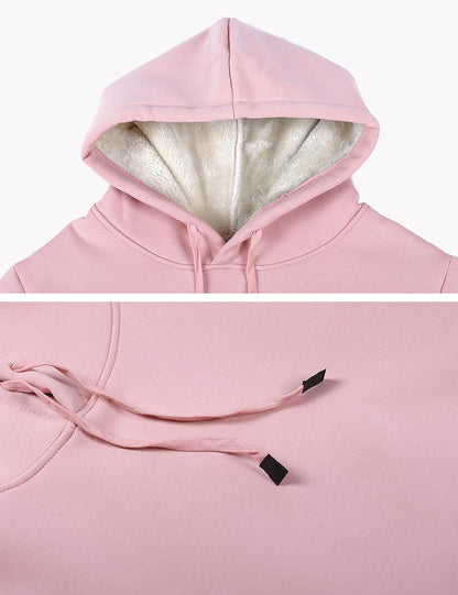 Women's Winter Hoodies Pullover Sherpa Fleece Warm Heavyweight Sweatshirt