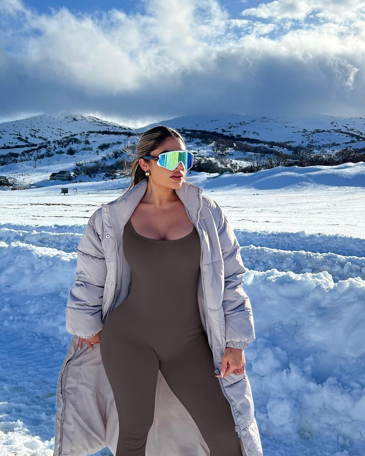 Women's Yoga Ribbed One Piece Tank Tops Rompers Sleeveless Exercise Jumpsuits