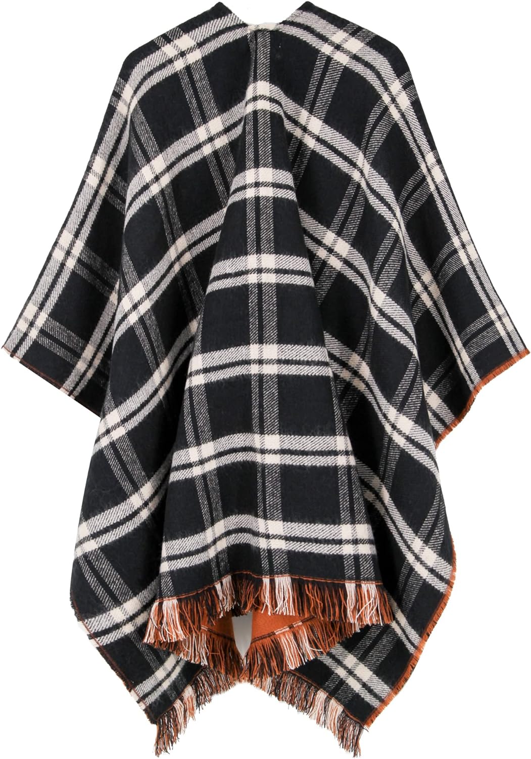 Women's Shawl Wrap Poncho Ruana Cape Open Front Cardigan Shawls for Fall Winter