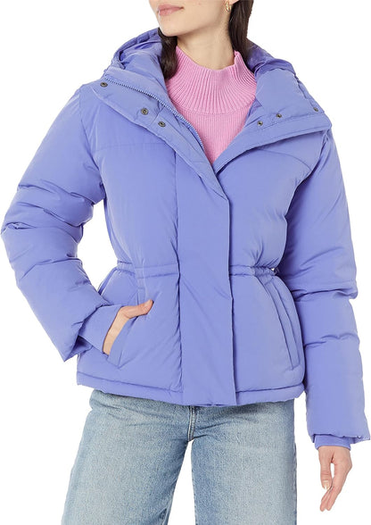 Women's Short Waisted Puffer Jacket (Available in Plus Size)