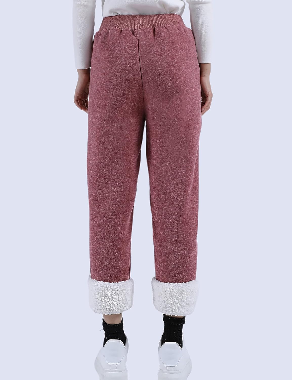 Women's Winter Warm Athletic Sweatpants Sherpa Lined Joggers Fleece Pants