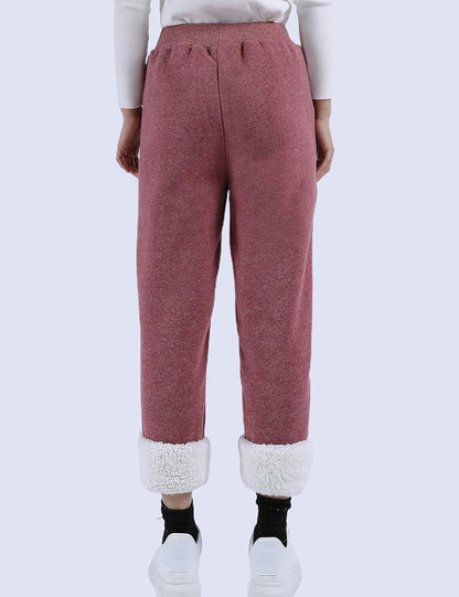 Women's Winter Warm Athletic Sweatpants Sherpa Lined Joggers Fleece Pants