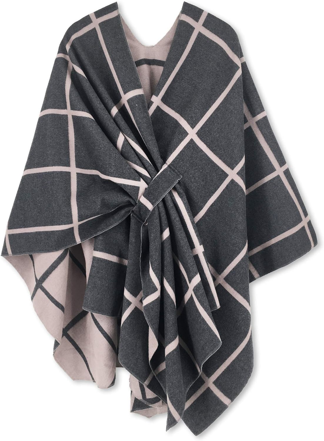 Women's Shawl Wrap Poncho Ruana Cape Open Front Cardigan Shawls for Fall Winter