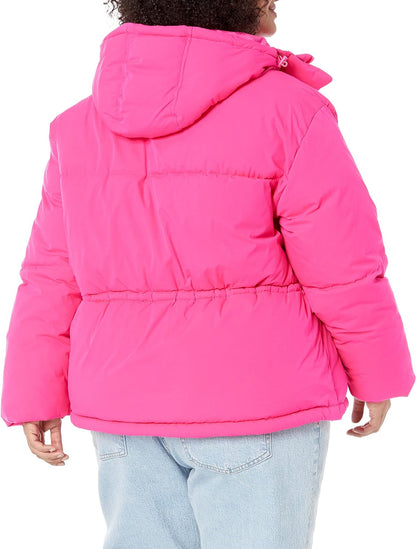 Women's Short Waisted Puffer Jacket (Available in Plus Size)