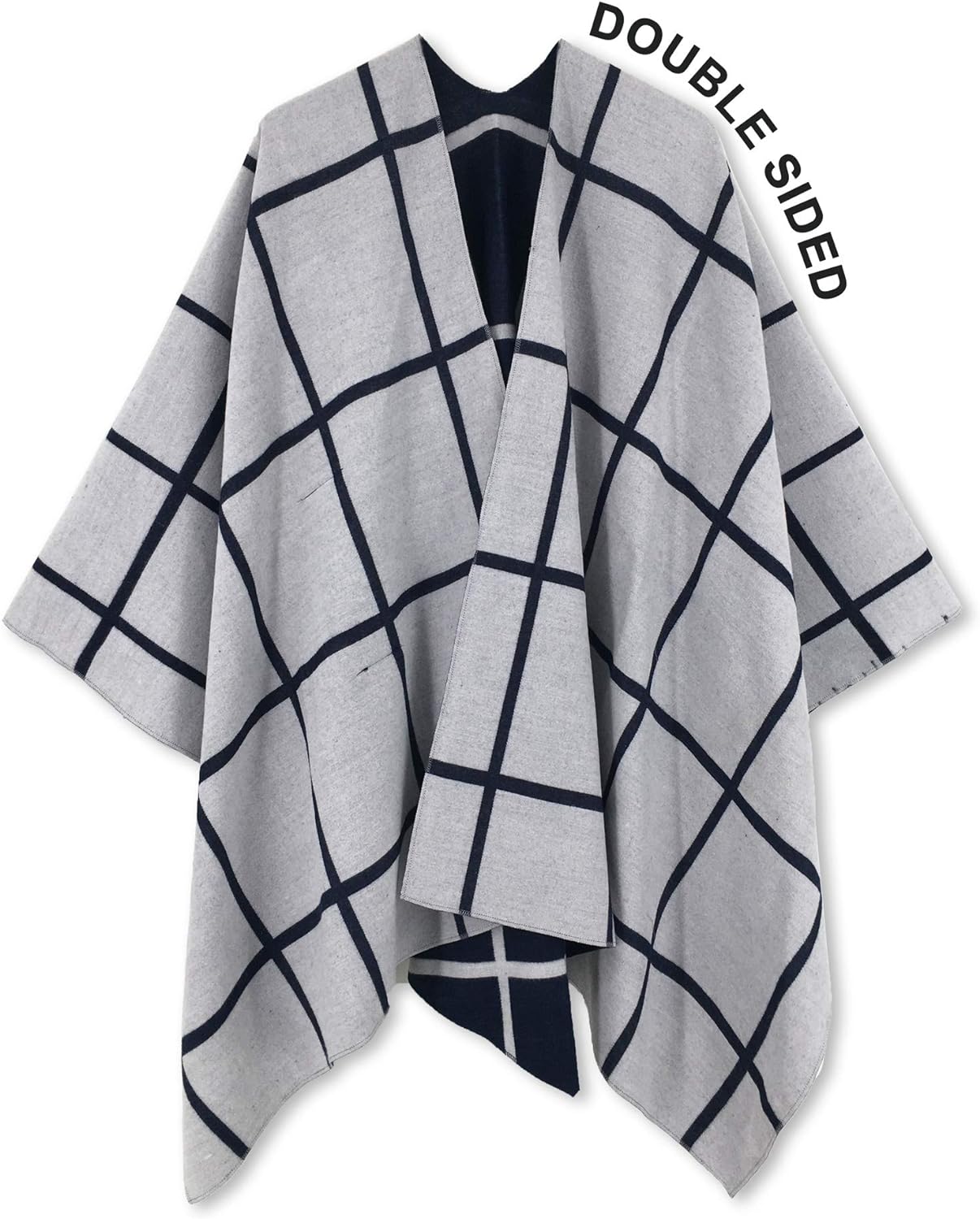 Women's Shawl Wrap Poncho Ruana Cape Open Front Cardigan Shawls for Fall Winter