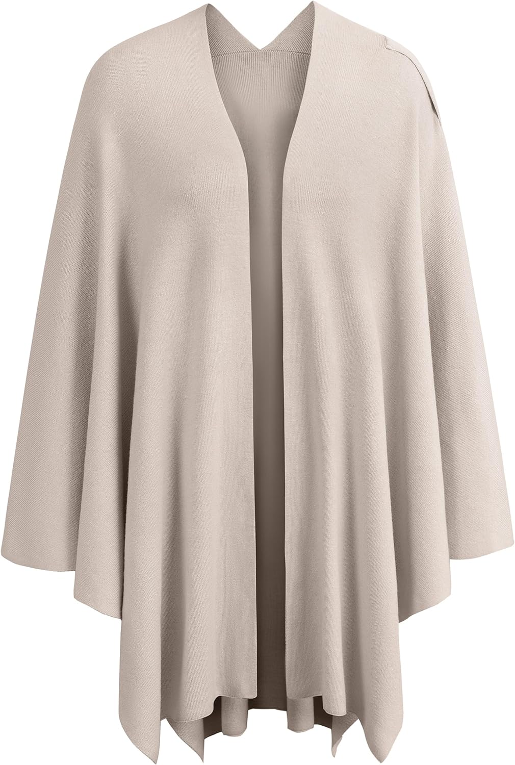 Womens Large Cross Front Poncho Sweater Wrap Topper Knitted Elegant Shawls Cape for Fall Winter