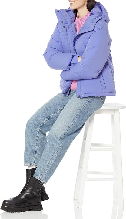 Women's Short Waisted Puffer Jacket (Available in Plus Size)