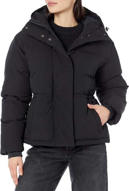 Women's Short Waisted Puffer Jacket (Available in Plus Size)