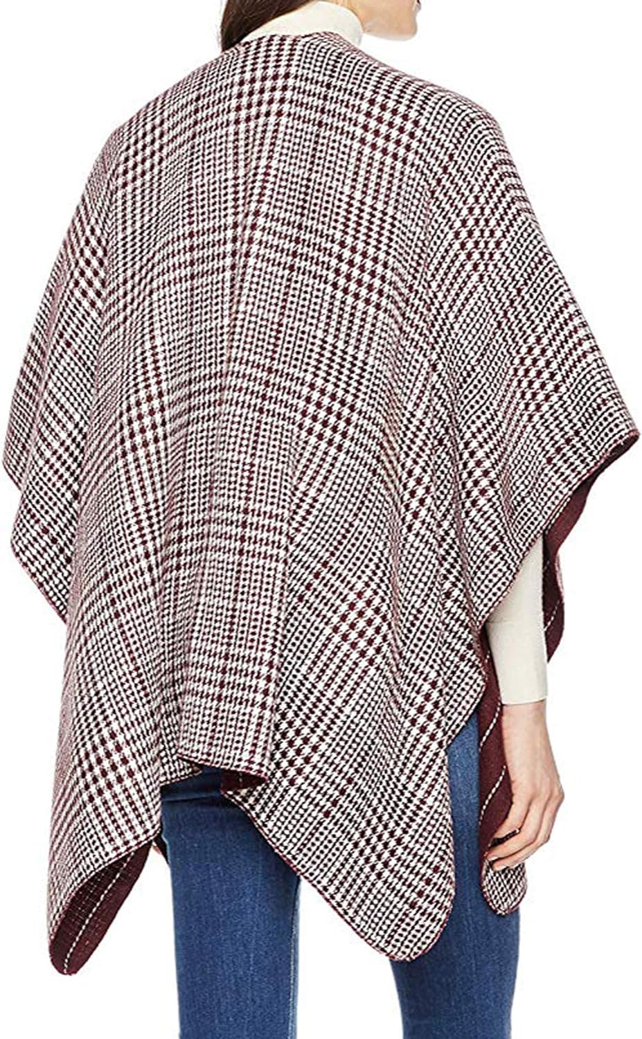 Women's Shawl Wrap Poncho Ruana Cape Open Front Cardigan Shawls for Fall Winter