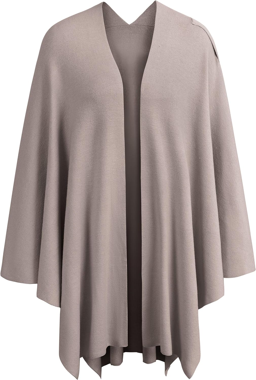 Womens Large Cross Front Poncho Sweater Wrap Topper Knitted Elegant Shawls Cape for Fall Winter