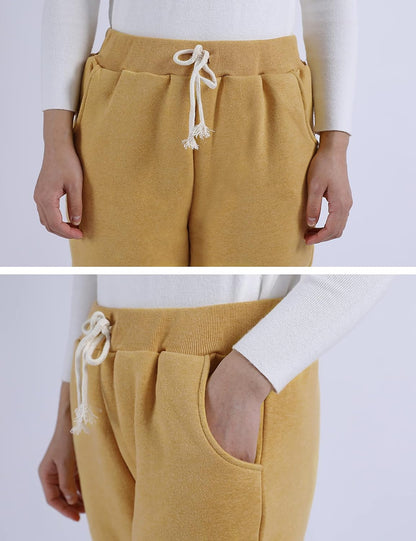 Women's Winter Warm Athletic Sweatpants Sherpa Lined Joggers Fleece Pants