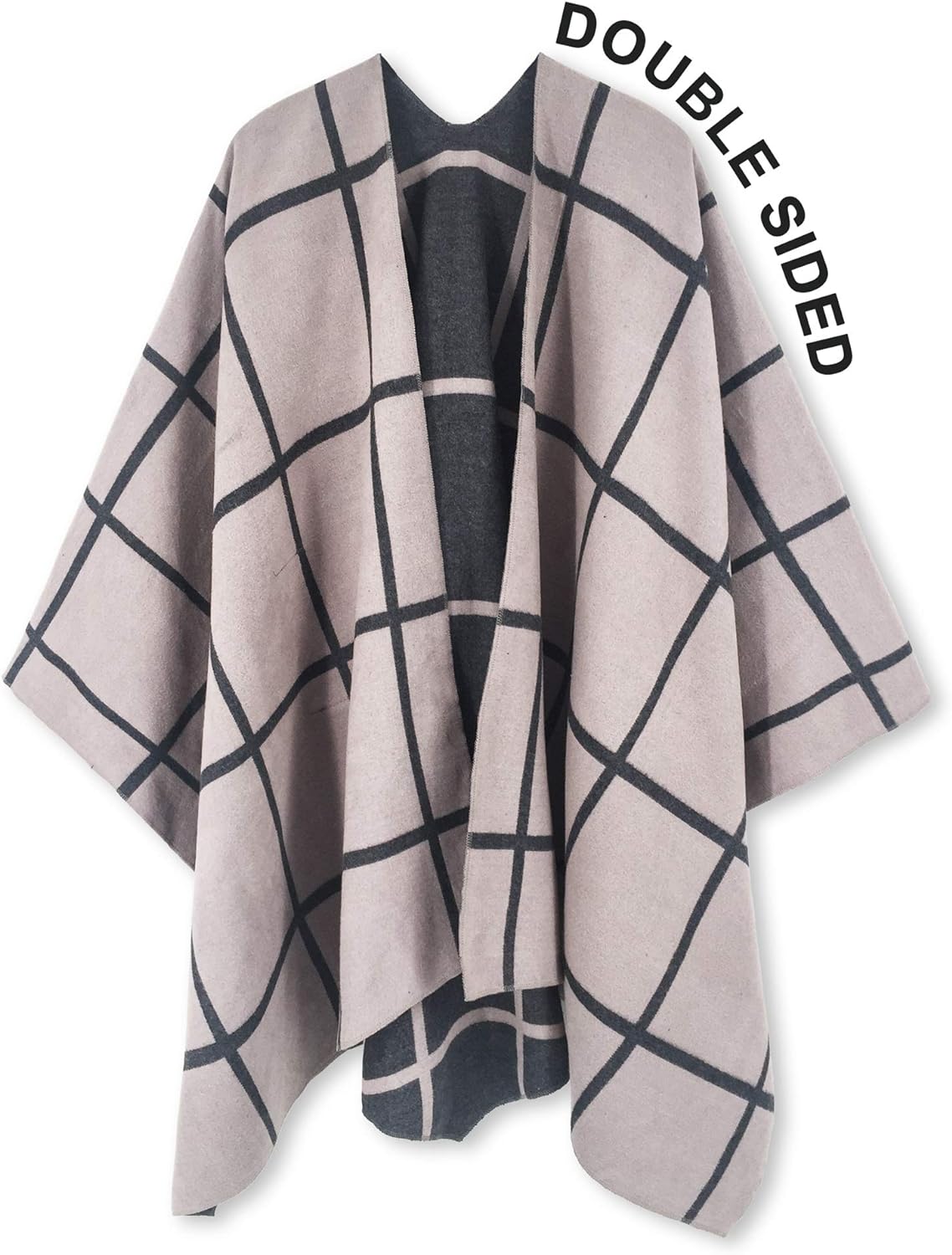 Women's Shawl Wrap Poncho Ruana Cape Open Front Cardigan Shawls for Fall Winter