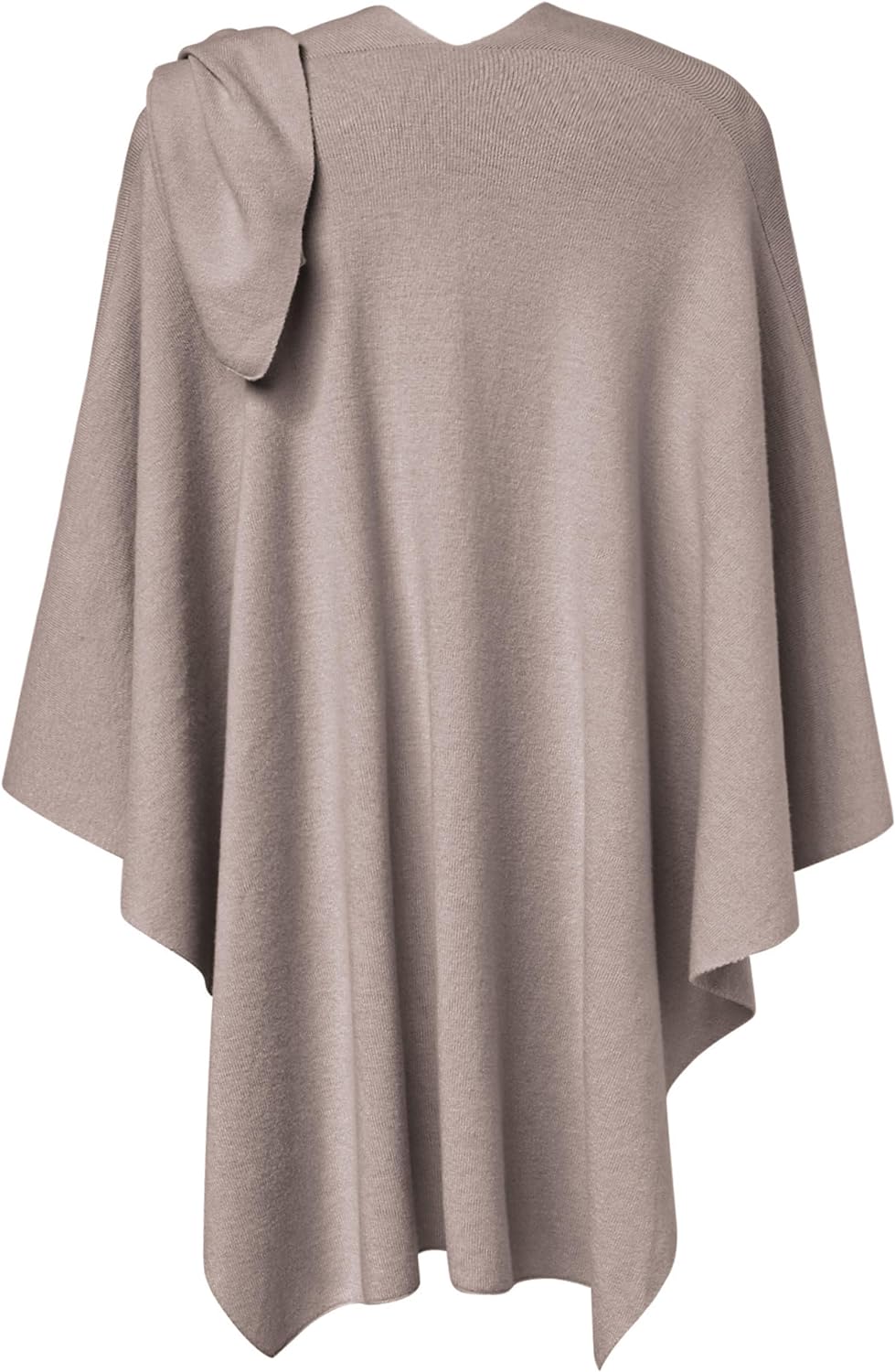 Womens Large Cross Front Poncho Sweater Wrap Topper Knitted Elegant Shawls Cape for Fall Winter