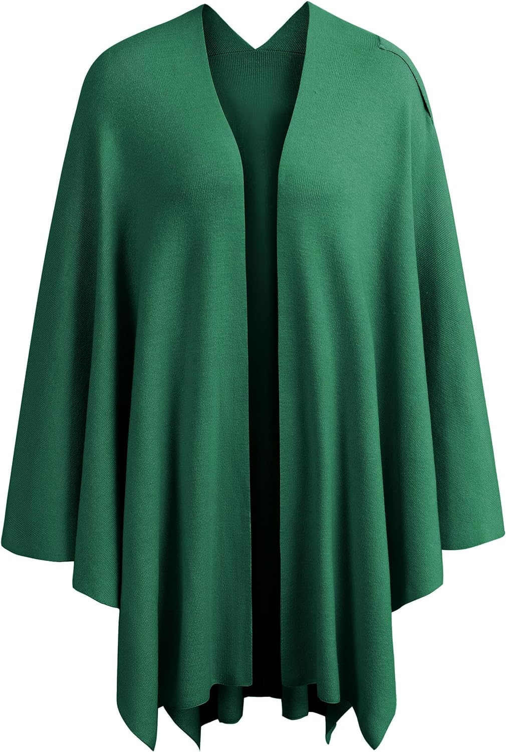 Womens Large Cross Front Poncho Sweater Wrap Topper Knitted Elegant Shawls Cape for Fall Winter