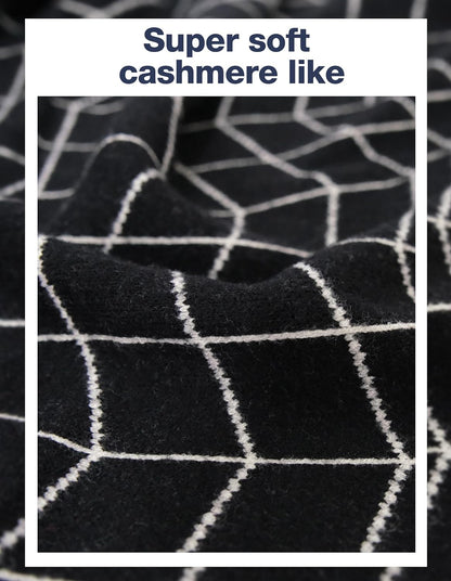 Womens Large Cross Front Poncho Sweater Wrap Topper Knitted Elegant Shawls Cape for Fall Winter