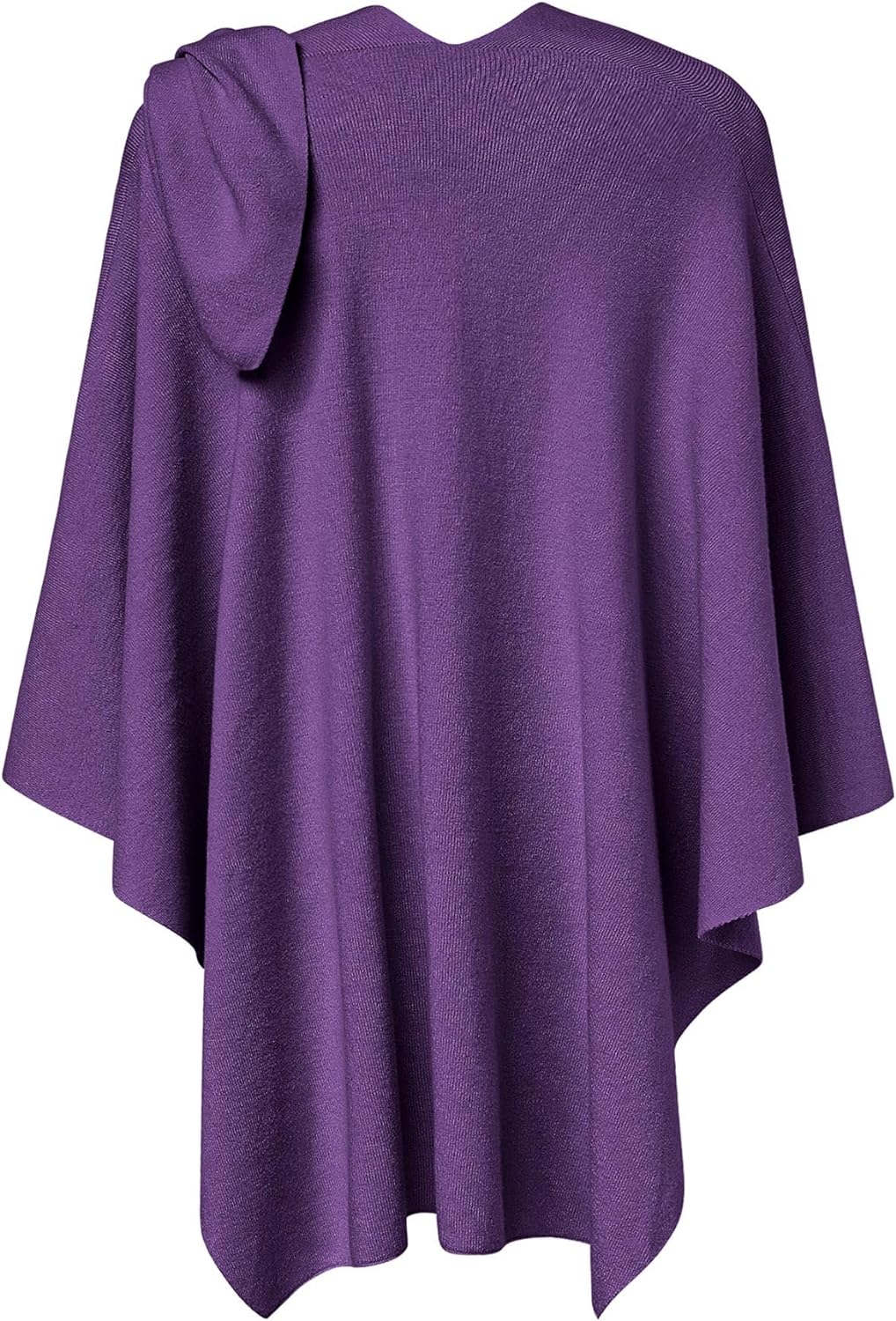 Womens Large Cross Front Poncho Sweater Wrap Topper Knitted Elegant Shawls Cape for Fall Winter