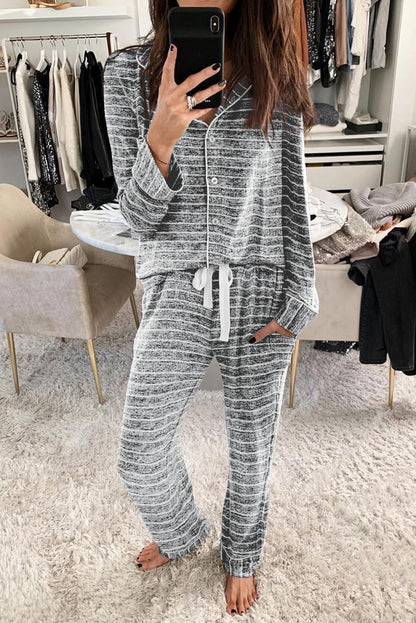 Women's Pajama Sets Long Sleeve Button Down Sleepwear Nightwear Soft Pjs Lounge Sets