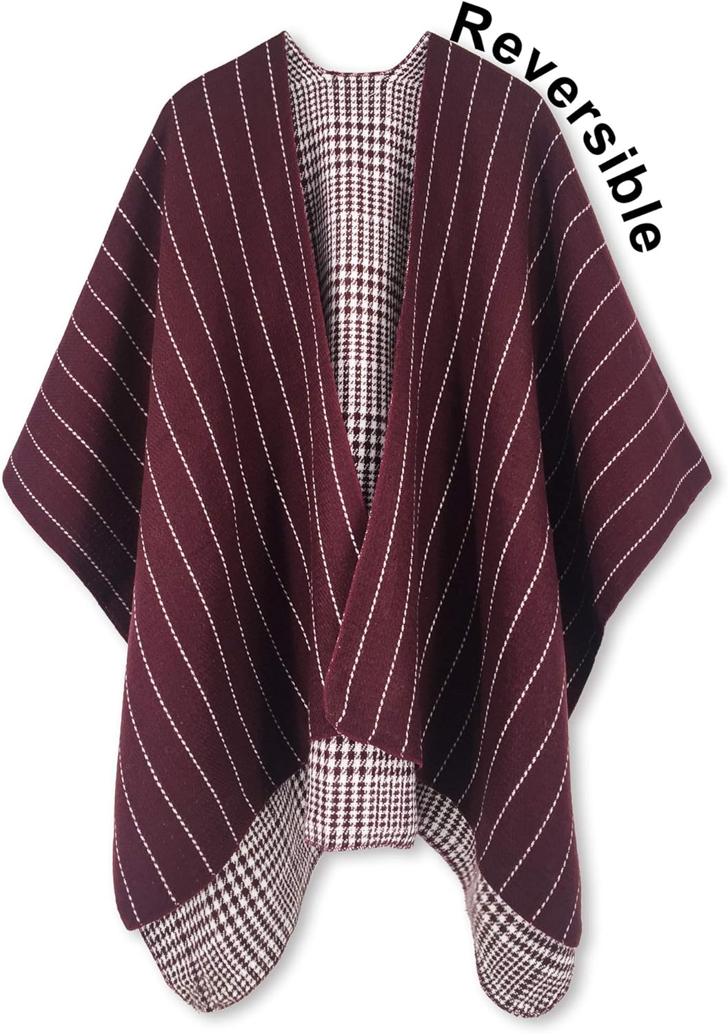 Women's Shawl Wrap Poncho Ruana Cape Open Front Cardigan Shawls for Fall Winter