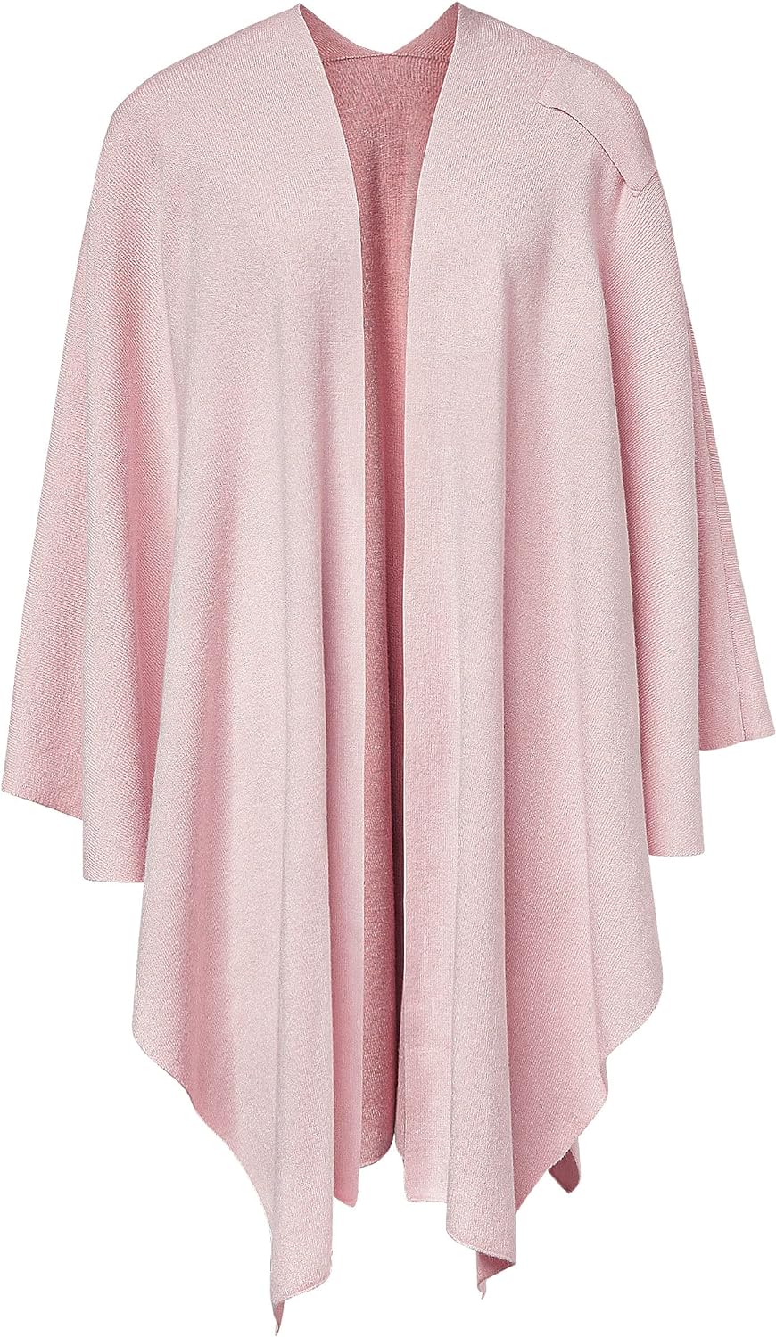 Womens Large Cross Front Poncho Sweater Wrap Topper Knitted Elegant Shawls Cape for Fall Winter