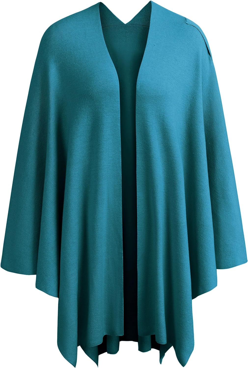 Womens Large Cross Front Poncho Sweater Wrap Topper Knitted Elegant Shawls Cape for Fall Winter