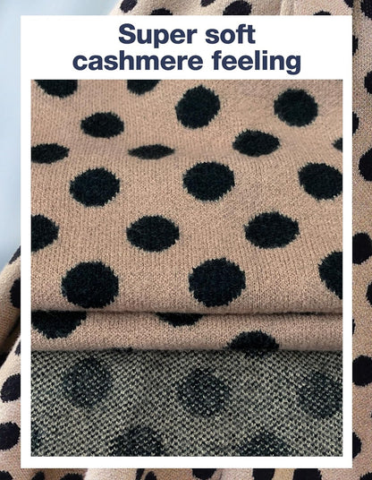 Womens Large Cross Front Poncho Sweater Wrap Topper Knitted Elegant Shawls Cape for Fall Winter