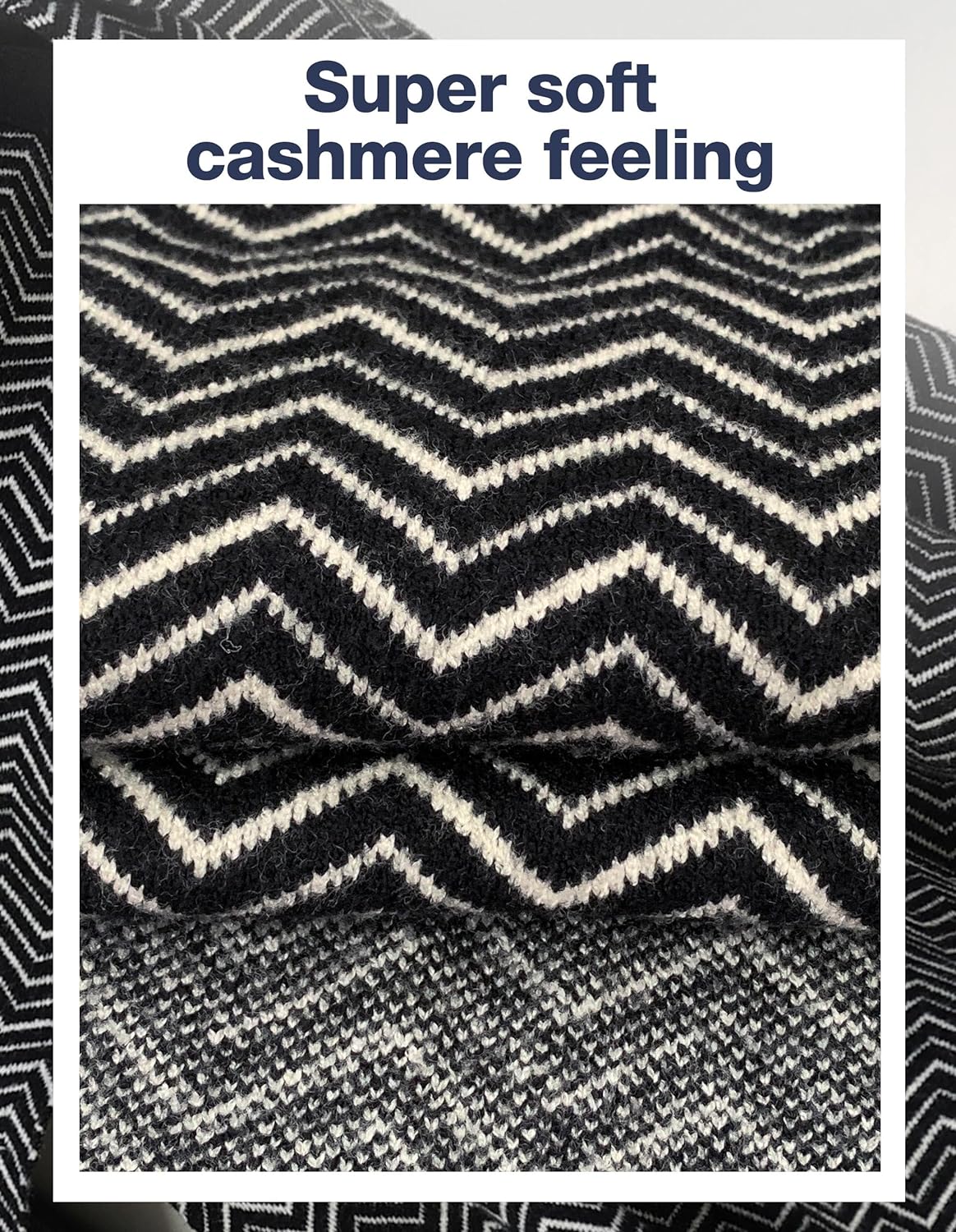 Womens Large Cross Front Poncho Sweater Wrap Topper Knitted Elegant Shawls Cape for Fall Winter