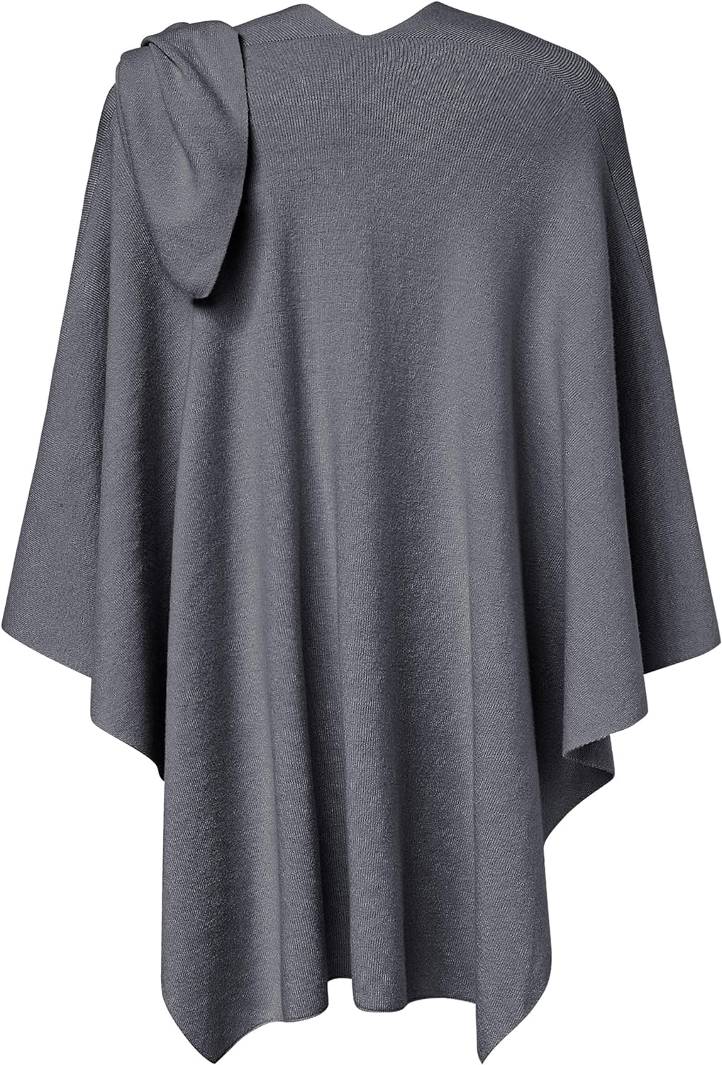 Womens Large Cross Front Poncho Sweater Wrap Topper Knitted Elegant Shawls Cape for Fall Winter