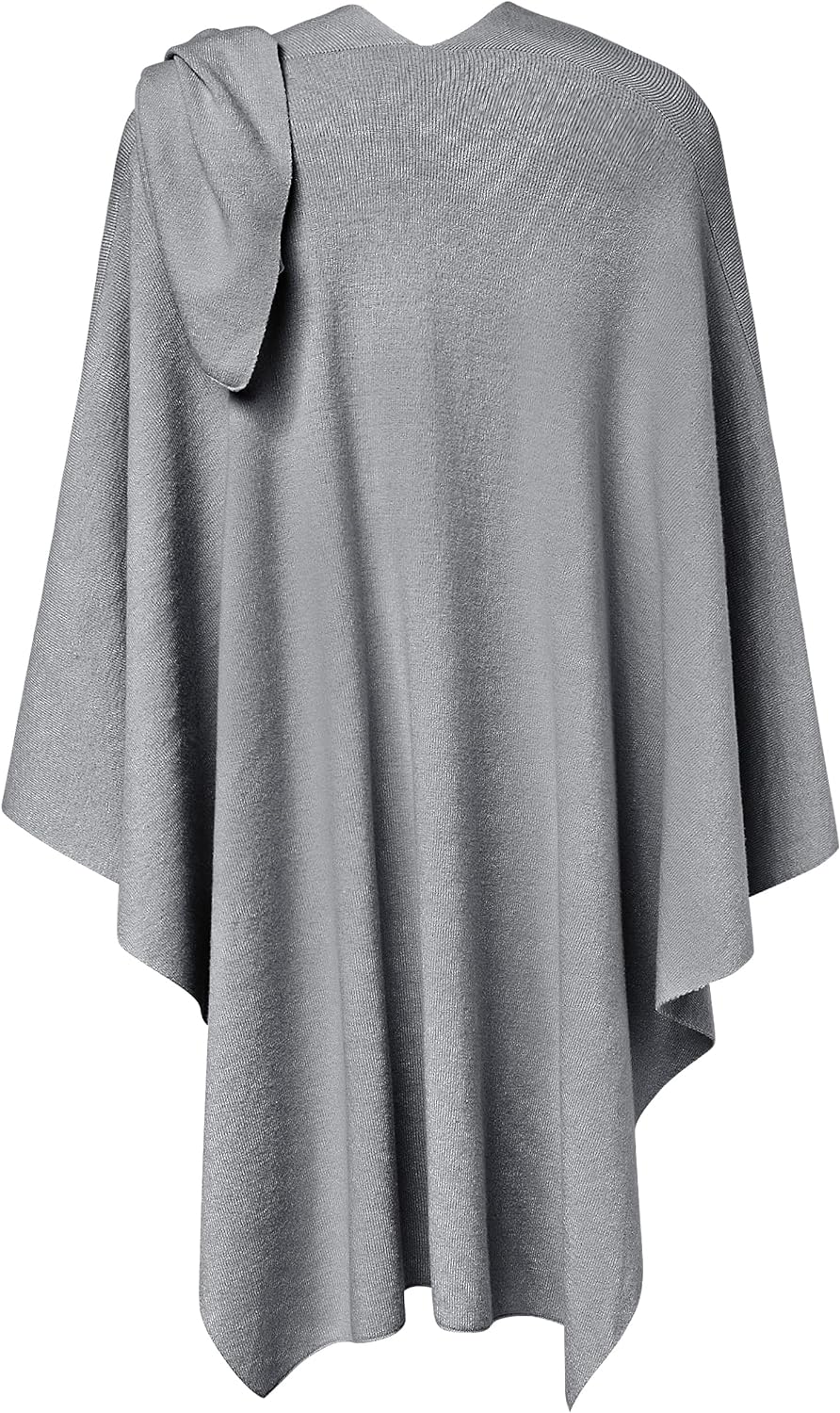Womens Large Cross Front Poncho Sweater Wrap Topper Knitted Elegant Shawls Cape for Fall Winter