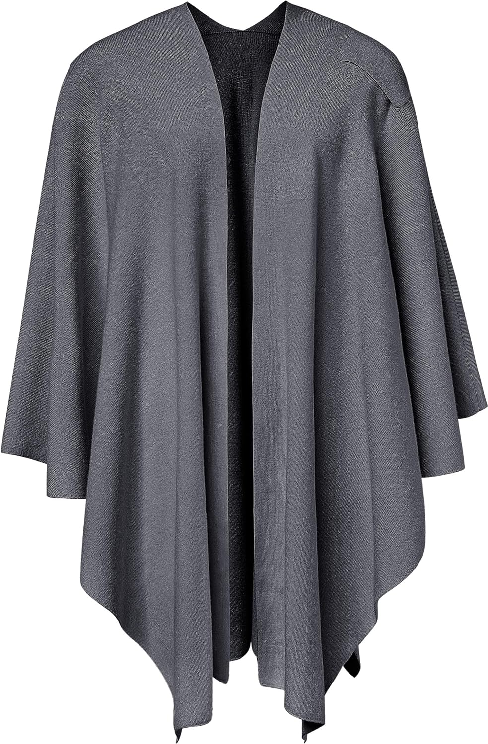 Womens Large Cross Front Poncho Sweater Wrap Topper Knitted Elegant Shawls Cape for Fall Winter