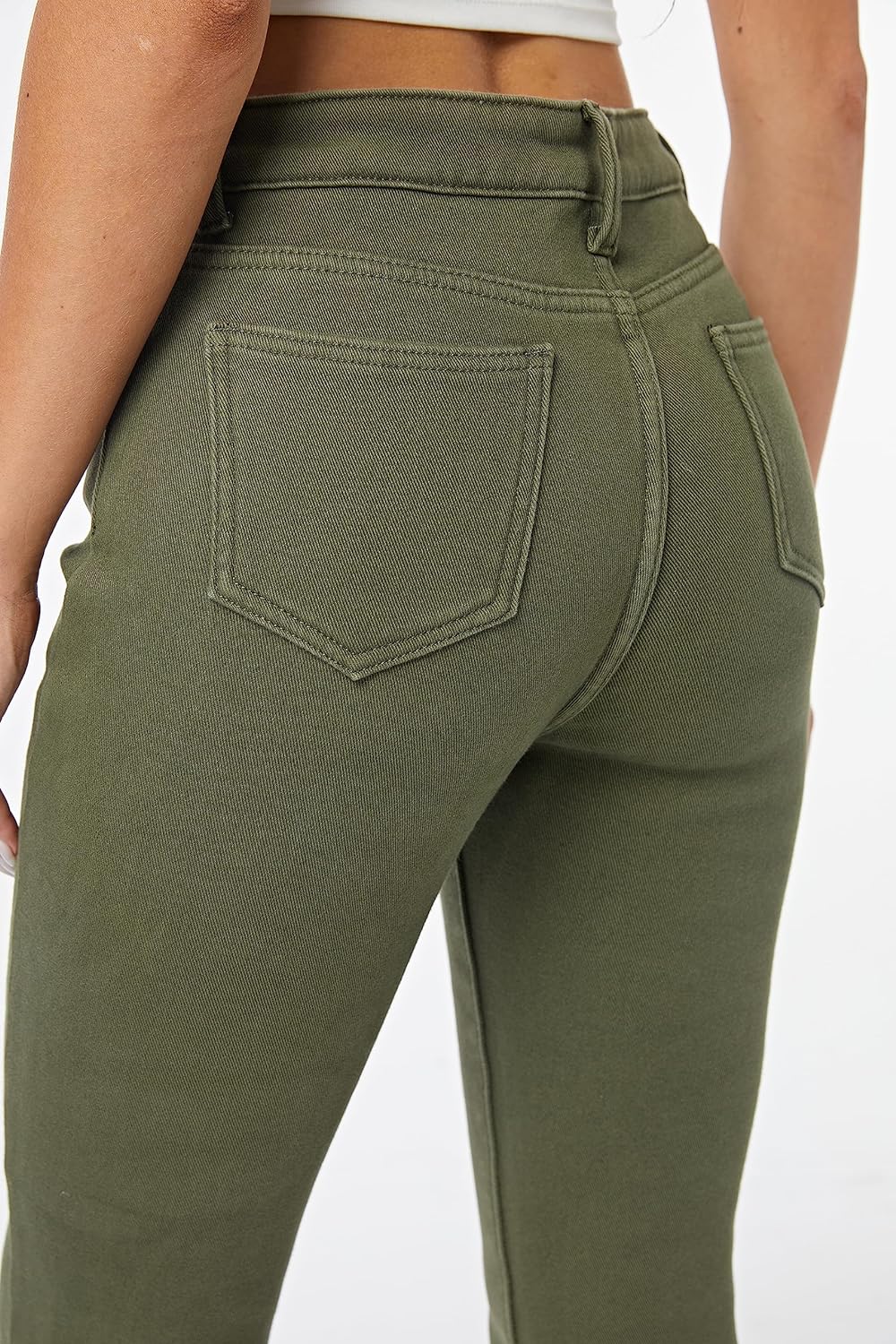 Women's Winter Fleece Lined Sherpa Thermal Skinny Pants Casual Warm Trousers