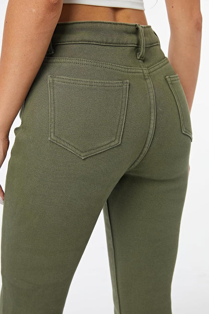 Women's Winter Fleece Lined Sherpa Thermal Skinny Pants Casual Warm Trousers