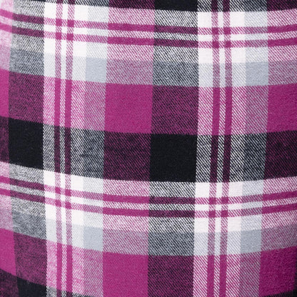 Fruit of the Loom Women's Waffle V-Neck Top and Flannel Pant Sleep Set