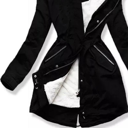 Hooded Warm Plus Fleece Parka Coat