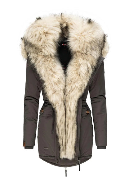 Ladies Winter Thicken Windproof Parka Beige