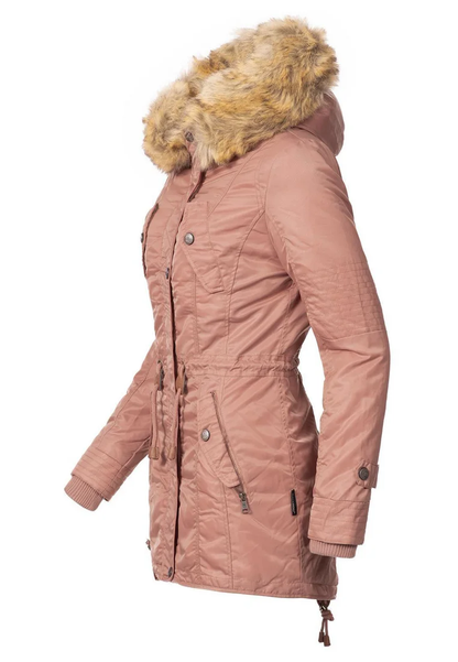 Women's padded parka coat black