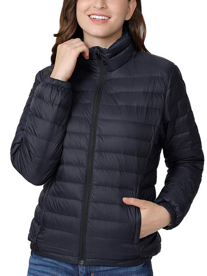 Women's short parka winter jacket