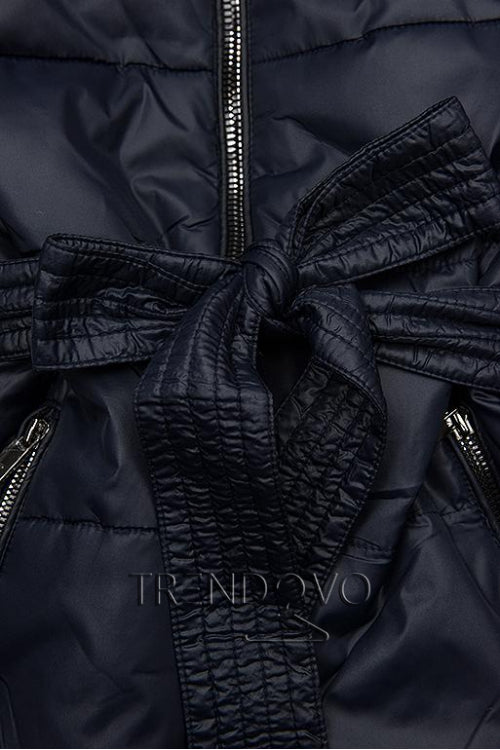 Ladies double-sided parka coat