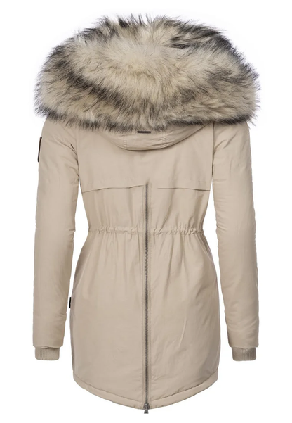 Ladies Winter Thicken Windproof Parka Beige