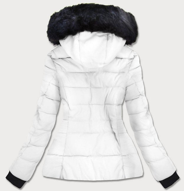 WOMEN'S SHORT WINTER HOODED JACKET WHITE
