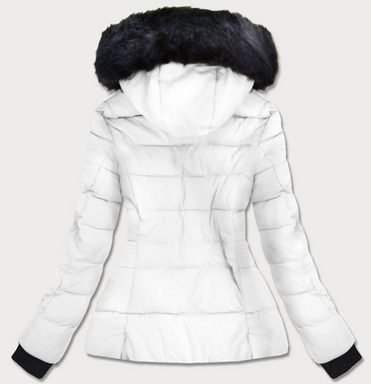 WOMEN'S SHORT WINTER HOODED JACKET WHITE