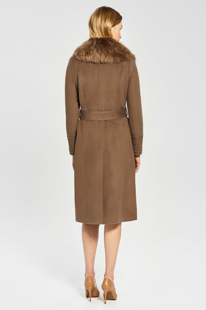 Long Coat with Fur Collar