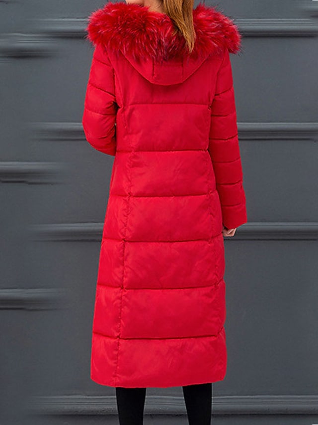 Women's Parka windbreaker hooded jacket casual full zipper pocket