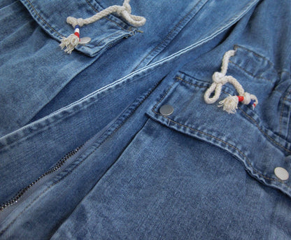 Denim jacket with fur