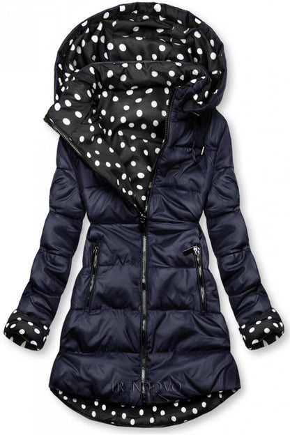 Ladies double-sided parka coat
